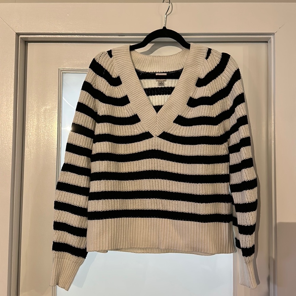 A New Day Stripe vneck sweater